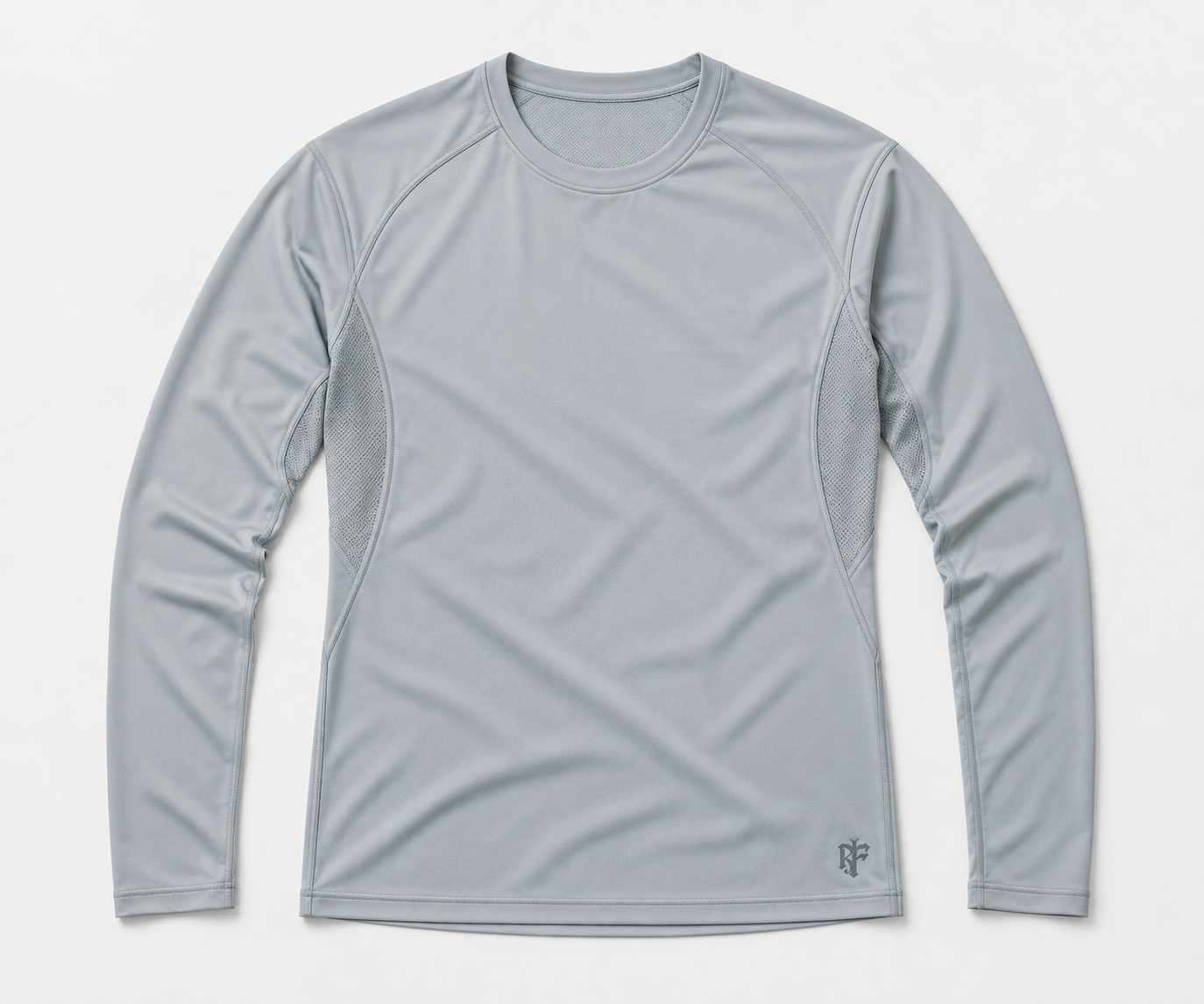Mesh Long Sleeve in Silver, garment product photograph
