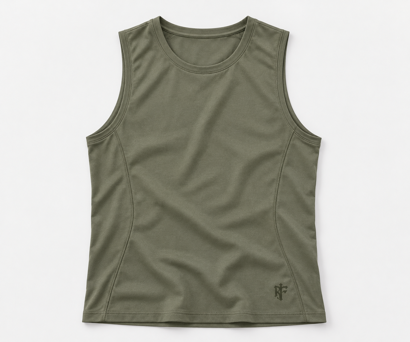 Sculpt Tank in Faded Olive, garment product photograph